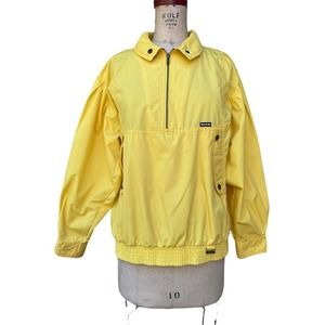 Vintage Maxim Women's Pullover Windbreaker Jacket Vented Yellow 10